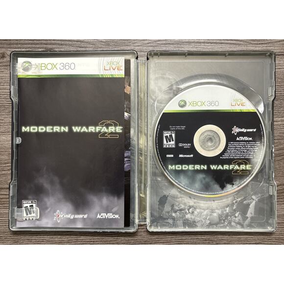 Call of Duty Modern Warfare 2 Steelbook Xbox 360 CIB Complete w/ Manual - Picture 3 of 7